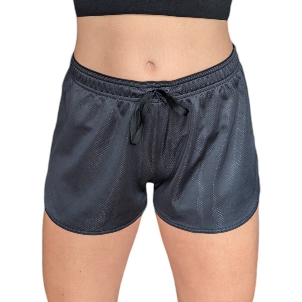 H&M Black Low Rise Sports Shorts with Drawstring Waistband Women Size Small
